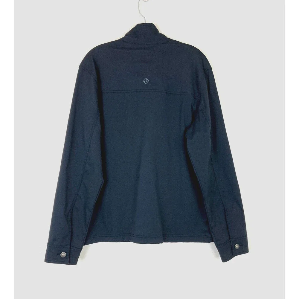 prAna Men's Zip Up Jacket Born From the Experience Size M Black Nylon